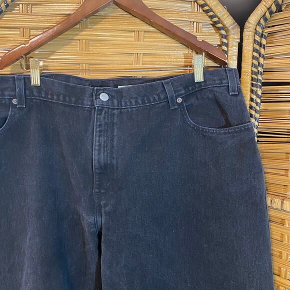 Vintage Levi’s 577 Stovepipe Loose Fit Jeans Black USA Made Women’s plus size 24 - Picture 6 of 8